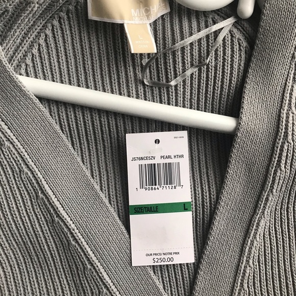 Michael Kors grey cardigan sweater with buttons! - Picture 7 of 7